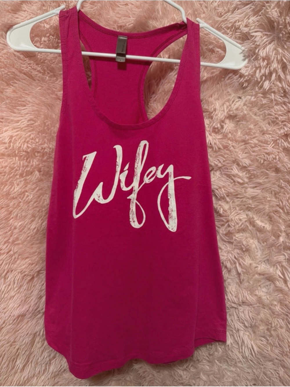 Next Level Apparel Hot Pink 'Wifey' Racerback Tank